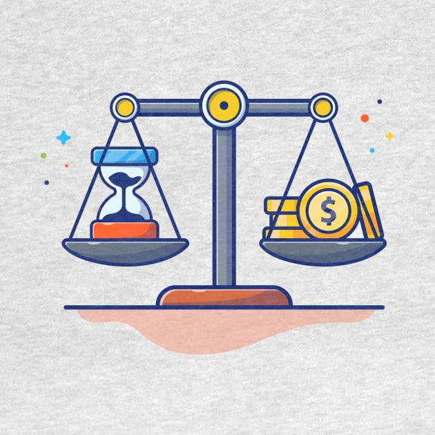 Balance Scale coins cartoon by Catalyst Labs